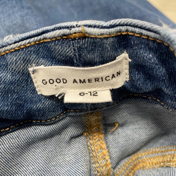 Good American Always Fits Straight Classic Blue Denim Jeans Size 6-12 Stretch - Picture 10 of 13